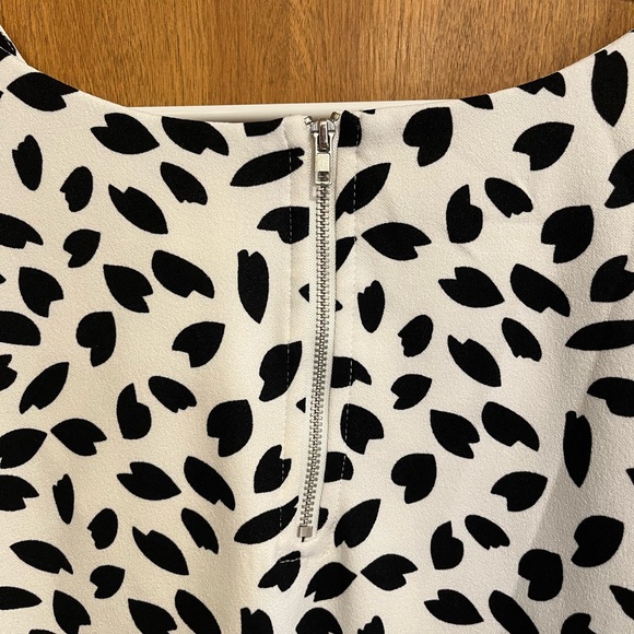 MELLODAY black & white abstract print 3/4 sleeve blouse - Picture 5 of 5